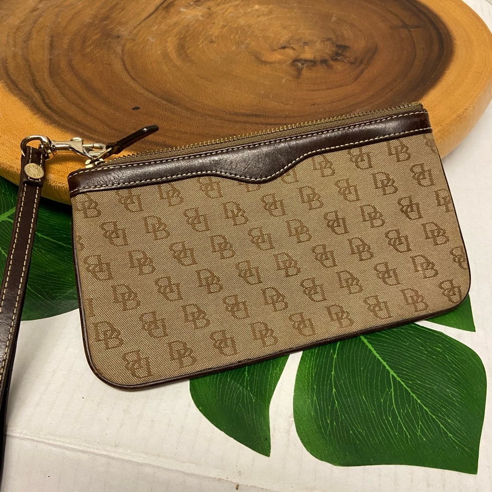 Dooney & Boutke Db Canvas & Leather Wristlet - image 1
